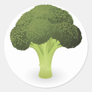 Broccoli-Abbildung Runder Aufkleber