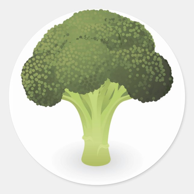 Broccoli-Abbildung Runder Aufkleber (Vorderseite)