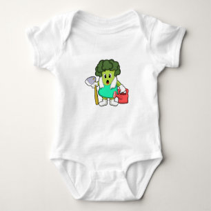 Broccoli als Bauer mit Wasserkocher Baby Strampler