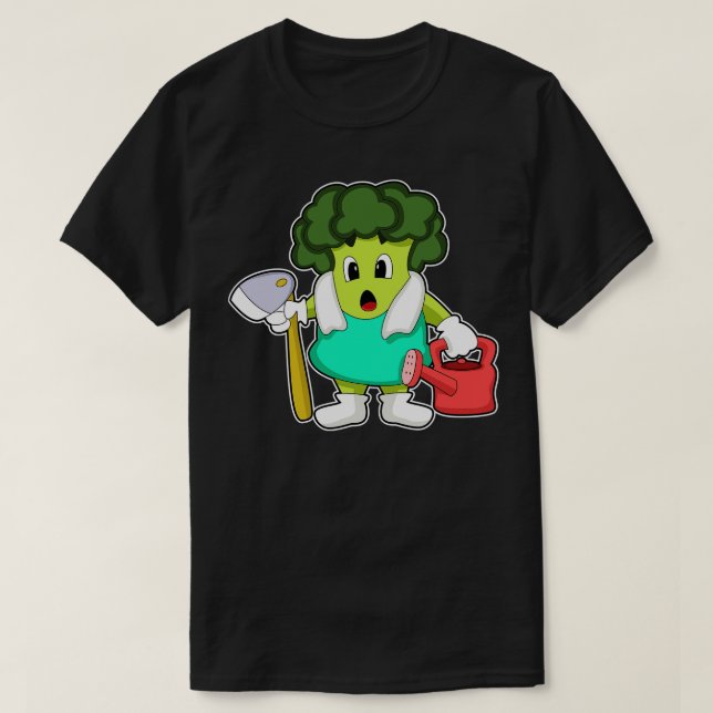 Broccoli als Bauer mit Wasserkocher T-Shirt (Design vorne)