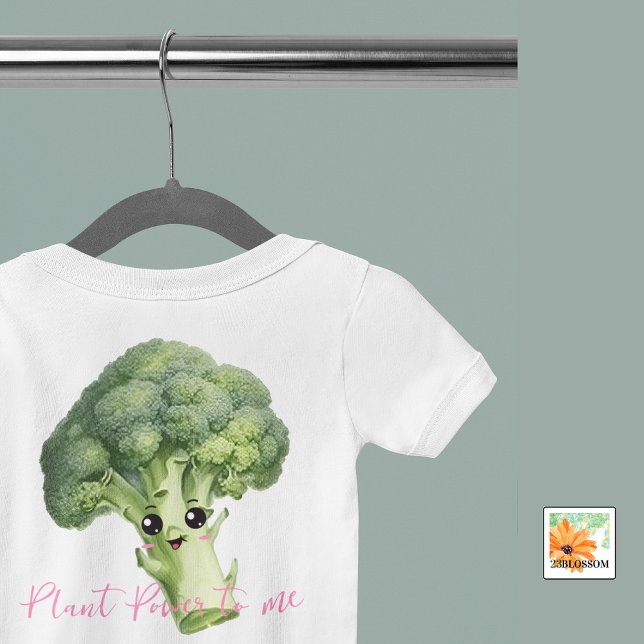 Broccoli bearbeitbares veganes Baby-lustiges Outfi Baby Strampler (Von Creator hochgeladen)