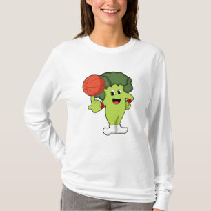 Broccoli beim Basketballsport T-Shirt