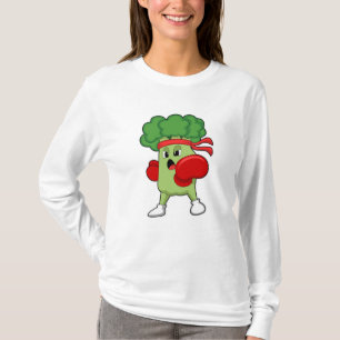 Broccoli beim Boxen mit Boxhandschuhen T-Shirt
