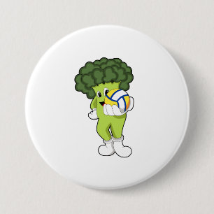 Broccoli beim Volleyball-Sport Button