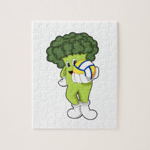 Broccoli beim Volleyball-Sport Puzzle
