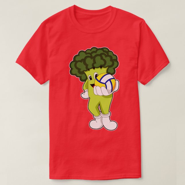 Broccoli beim Volleyball-Sport T-Shirt (Design vorne)