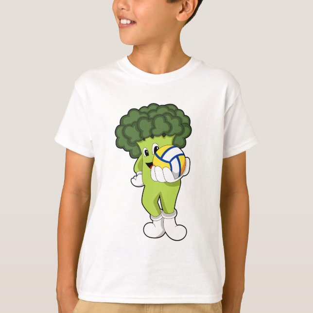 Broccoli beim Volleyball-Sport T-Shirt (Vorderseite)