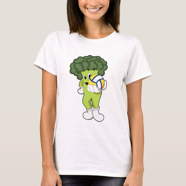 Broccoli beim Volleyball-Sport T-Shirt (Vorderseite)