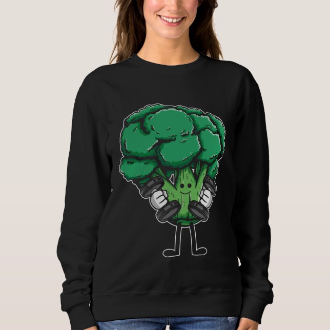 Broccoli Bodybuilding Fitness Equipment Workout Ve Sweatshirt (Vorderseite)