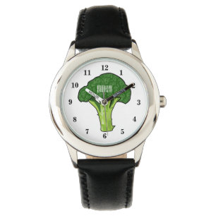 Broccoli Cartoon Illustration Armbanduhr