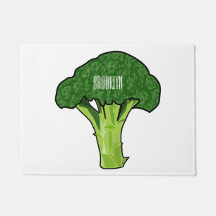 Broccoli Cartoon Illustration Fußmatte