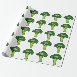 Broccoli Cartoon Illustration Geschenkpapier