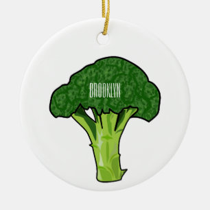 Broccoli Cartoon Illustration Keramik Ornament