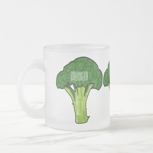Broccoli Cartoon Illustration Mattglastasse (Links)