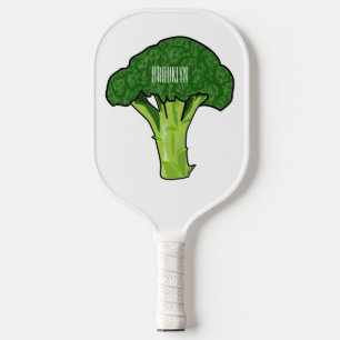 Broccoli Cartoon Illustration Pickleball Schläger