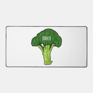 Broccoli Cartoon Illustration Schreibtischunterlage
