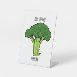 Broccoli Cartoon Illustration Sockelschild