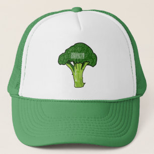 Broccoli Cartoon Illustration Truckerkappe