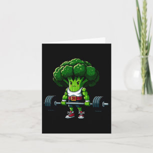 Broccoli Deadlift Weightlift Gym Veganes T-Shirt P Karte