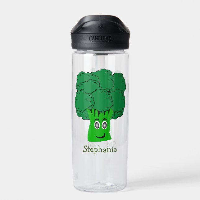Broccoli Design Personalisiert Trinkflasche (Rückseite)