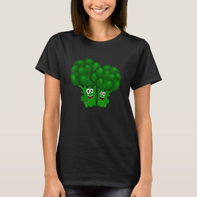 Broccoli Family Vegetable Vegetarian Vegan Broccoh T-Shirt (Vorderseite)