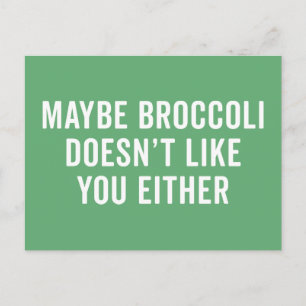 Broccoli gefällt dir kein lustiges Zitat Postkarte
