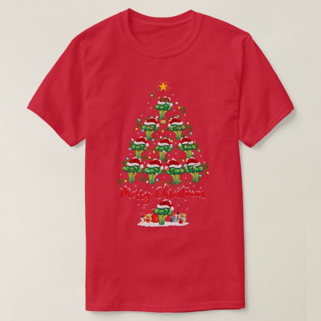 Broccoli Gemüse Matching Santa Broccoli Christm T-Shirt (Design vorne)
