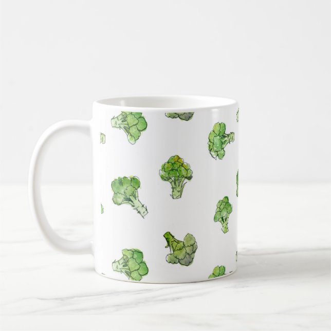 Broccoli - Geschirmt - offen Kaffeetasse (Links)
