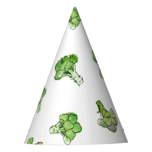 Broccoli - Geschirmt - offen Partyhütchen (Vorderseite)