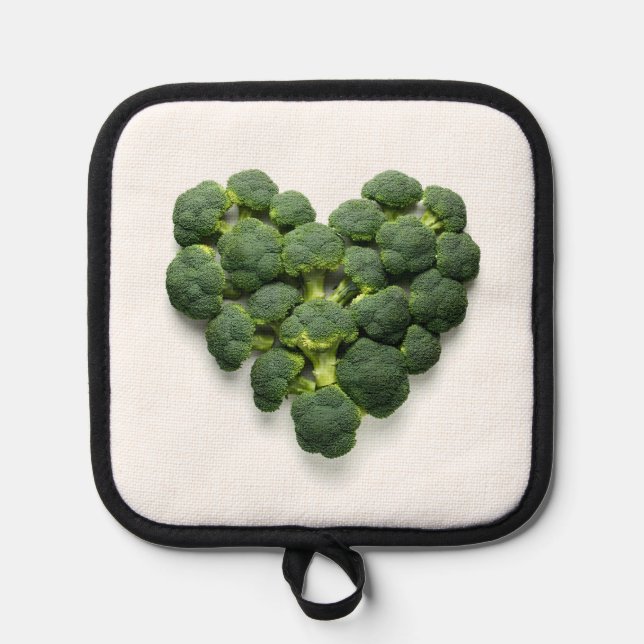 Broccoli Heart Topflappen (Vorderseite)