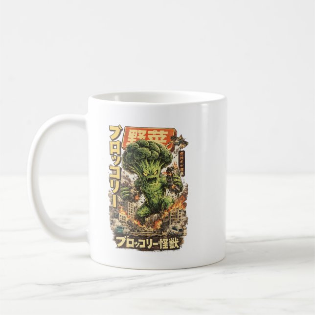 Broccoli Kaiju – Vegetable Apocalypse Kaffeetasse (Links)