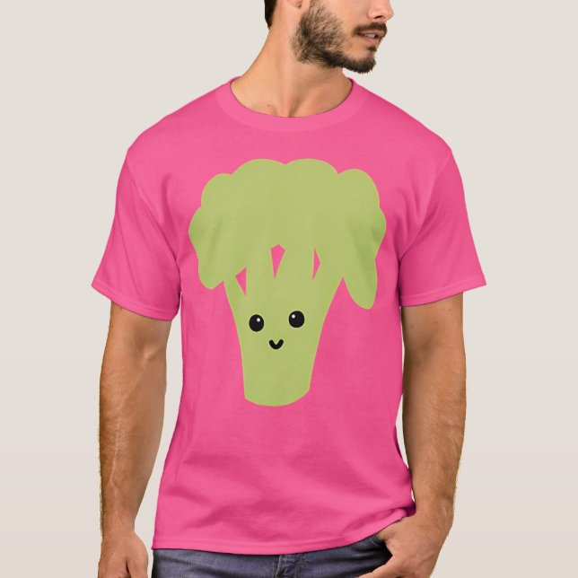 Broccoli Kawaii T-Shirt (Vorderseite)