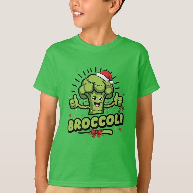 Broccoli Kids Christmas Funny Broccoli Kleinkind T-Shirt (Vorderseite)