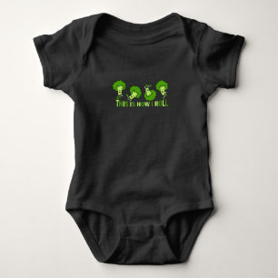 Broccoli Lover So Roll ich Vegane Vegetarier Baby Strampler