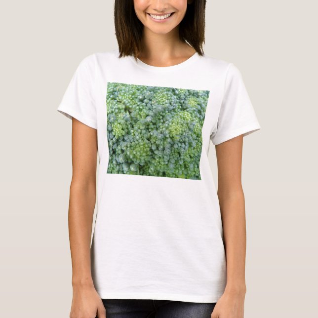 Broccoli Macro Ladys T Shirt (Vorderseite)