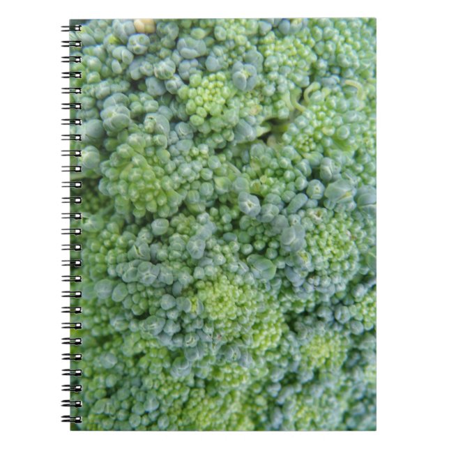 Broccoli-Macro-Notebook Notizblock (Vorderseite)