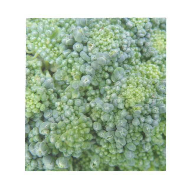 Broccoli Macro Notepad Notizblock (Vorderseite)