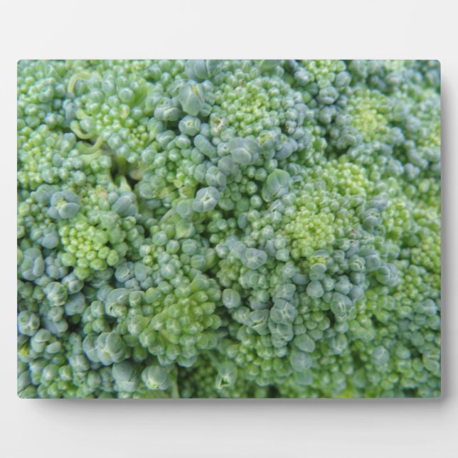 Broccoli Macro Plaque Fotoplatte (Vorderseite)