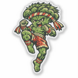 Broccoli Muay Thai — Vintage Retro Street Fighter  Aufkleber