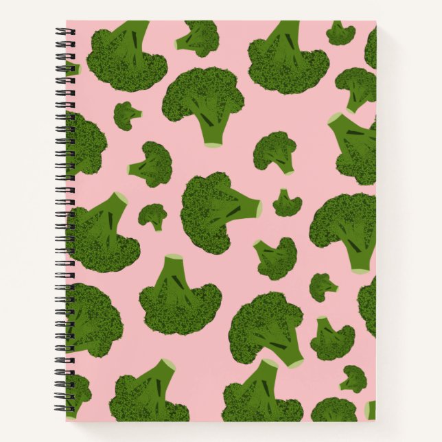 Broccoli Pattern Notizbuch (Vorderseite)