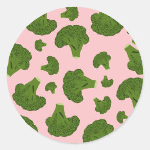 Broccoli Pattern Runder Aufkleber