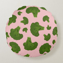 Broccoli Pattern Rundes Kissen
