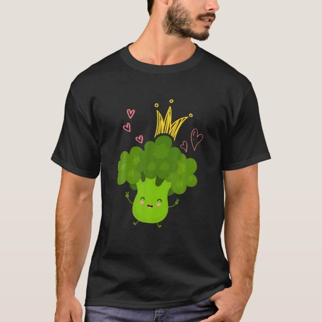 Broccoli Queen Funny Broccoli Vegan Vegetaria T-Shirt (Vorderseite)