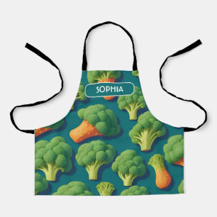 Broccoli Retro Personalisiertes Muster Schürze