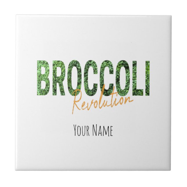 Broccoli Revolution Vegans Veggies und Vegetarier Fliese (Vorderseite)