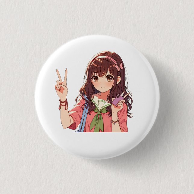 Broche (Botton) Ohayo Button (Vorderseite)
