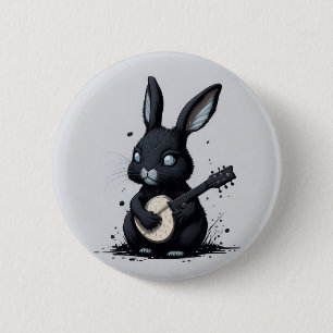Broche rabbi Bunny Gitarre Hobby lustig Button