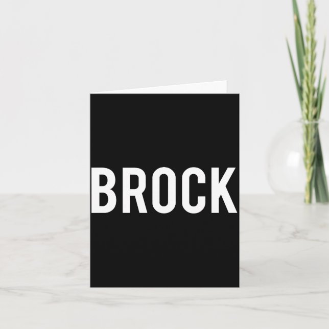 Brock - Cool New Funny Name Fan Gift Tee  Karte (Vorderseite)