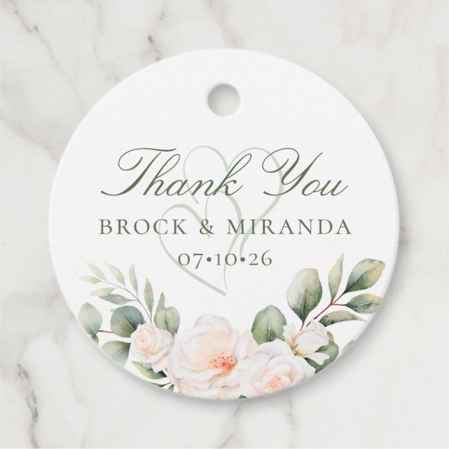 Brock & Miranda Hochzeit Geschenkanhänger (Vorderseite)