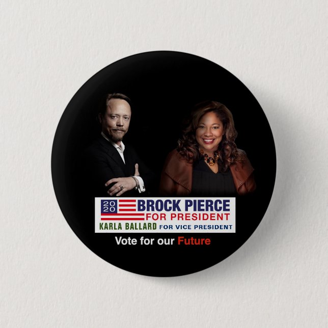 Brock Pierce / Karla Ballard 2020 Button (Vorderseite)